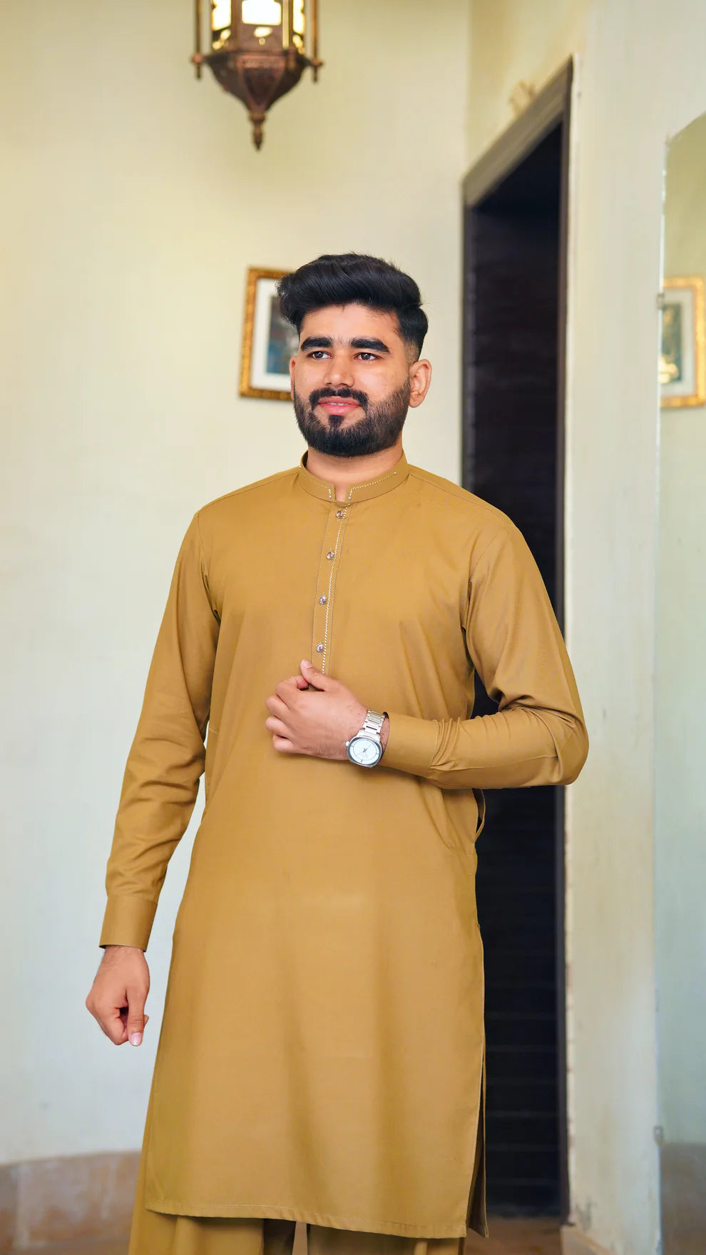 STITCHED PREMIUM 🔥 SHALWAR KAMEEZ WITH BAN WITH SAME COLOR STRIP (M4-0017)