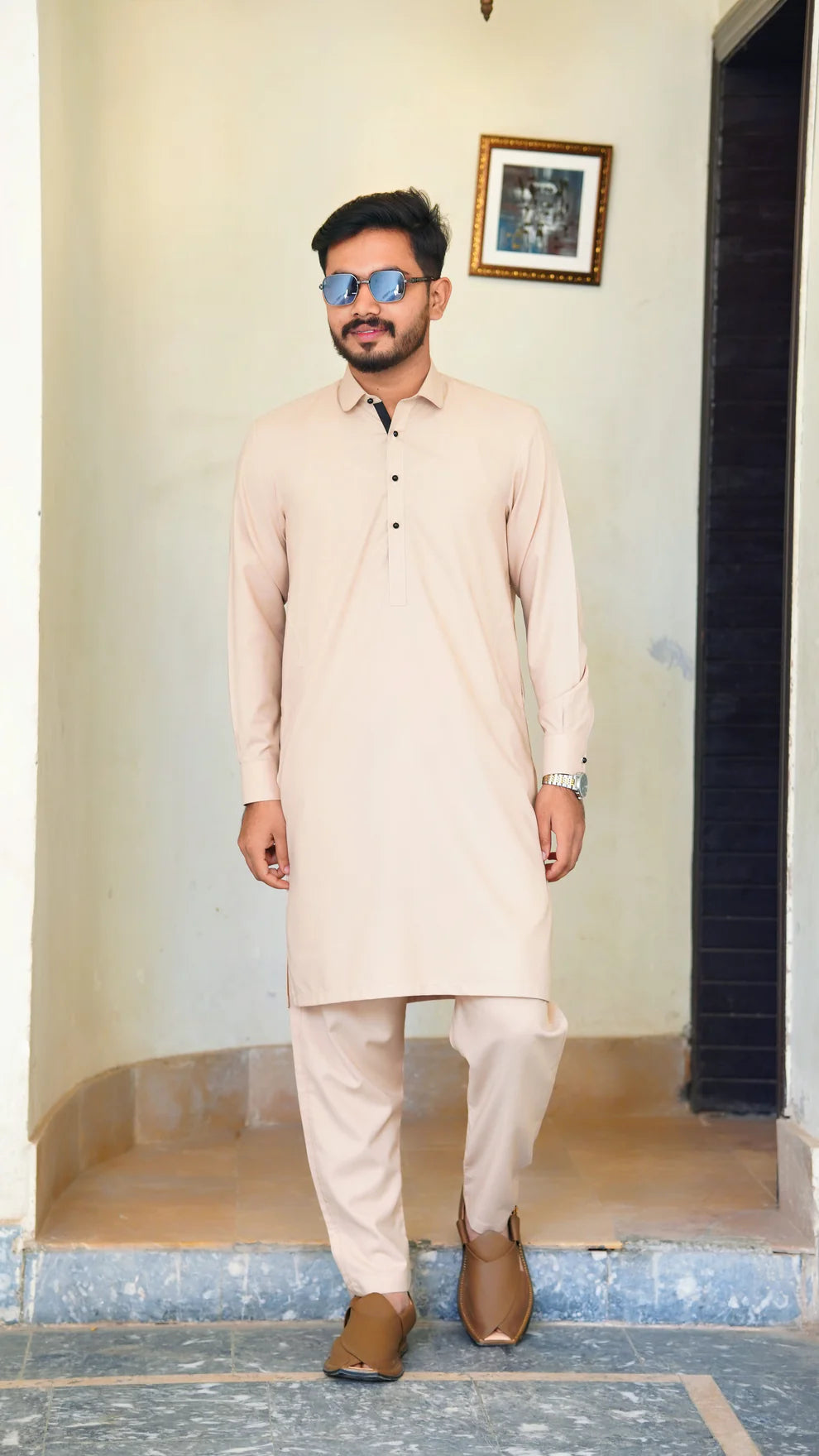 STITCHED PREMIUM 🔥 SKIN SHALWAR KAMEEZ WITH COLAR (M4-0014)