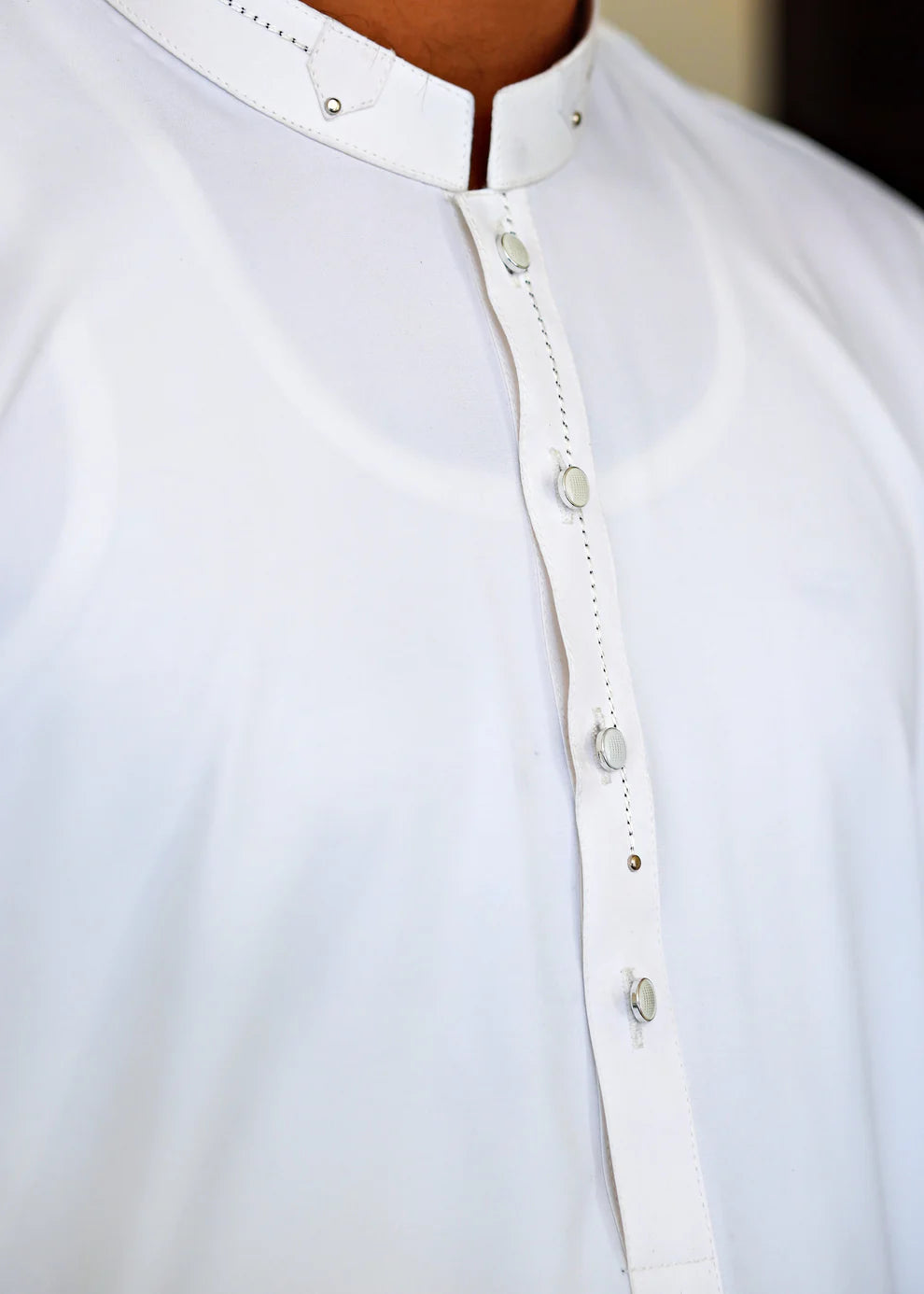 STITCHED PREMIUM 🔥 OFF WHITE SHALWAR KAMEEZ WITH BAN (M4-0019)